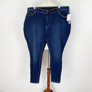Catherines 26W Slim Leg Skinny Jeans Blue NWT